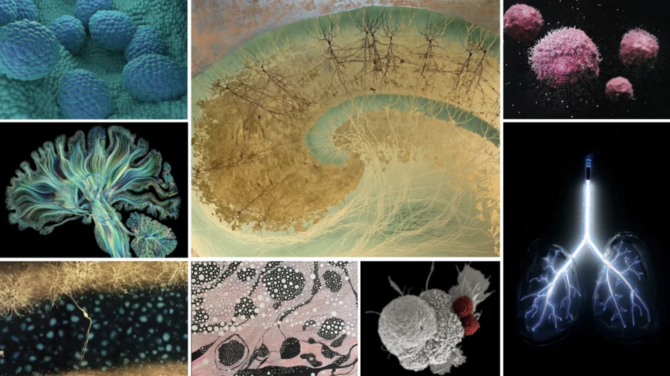 collage of research imagery