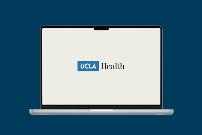 UCLA Health PowerPoint Presentation on a laptop