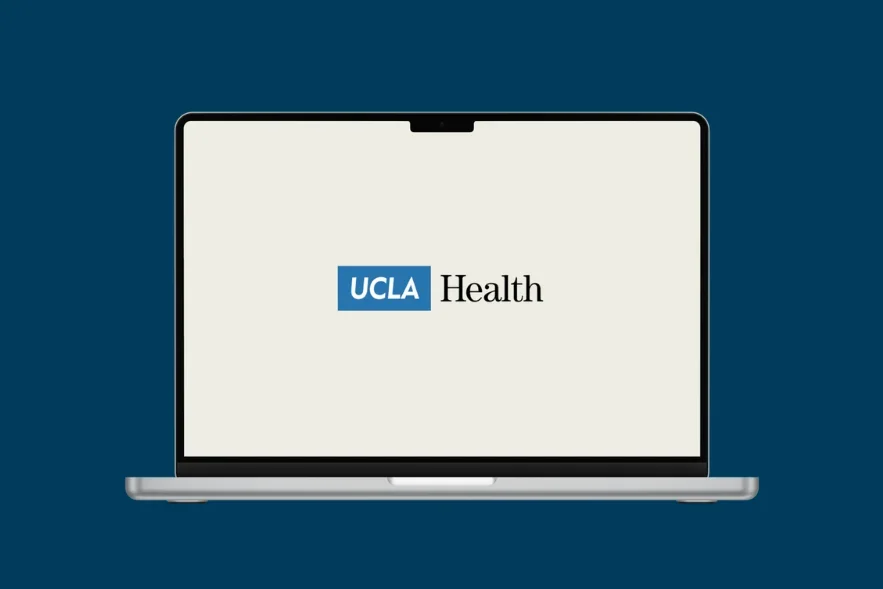 UCLA Health PowerPoint Presentation on a laptop